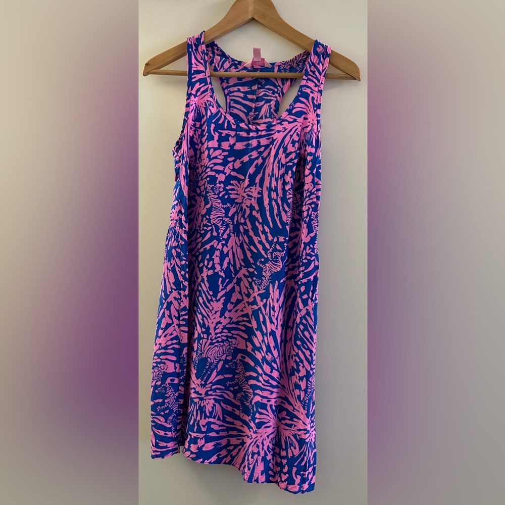 Lilly Pulitzer Vibrant Pink and Blue Maxi Skirt